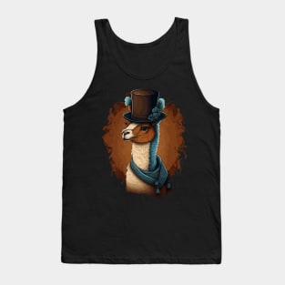 Alpaca With Top Hat Tank Top